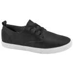 Черни мъжки спортни обувки, здрава еко-кожа - спортни кецове за пролетта и лятото N 100010225
