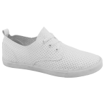 Бели мъжки спортни обувки, здрава еко-кожа - спортни кецове за пролетта и лятото N 100010226