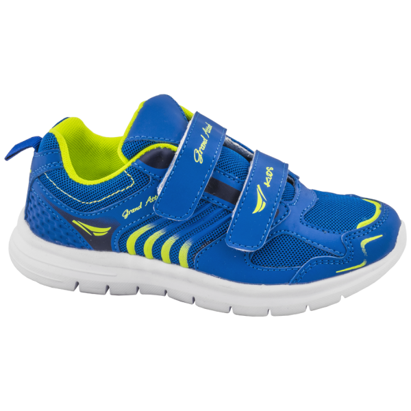 Сини детски маратонки, еко-кожа и текстилна материя - спортни обувки за пролетта и лятото N 100010347
