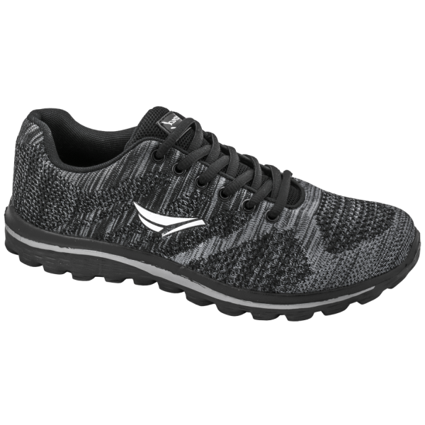 Черни мъжки маратонки, текстилна материя - спортни обувки за пролетта и лятото N 100010250