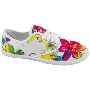 Бели дамски кецове, текстилна материя - спортни кецове за пролетта и лятото N 100010315