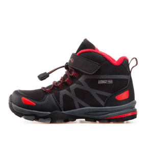 Черни детски обувки, здрава еко-кожа - всекидневни обувки за есента и зимата N 100011448