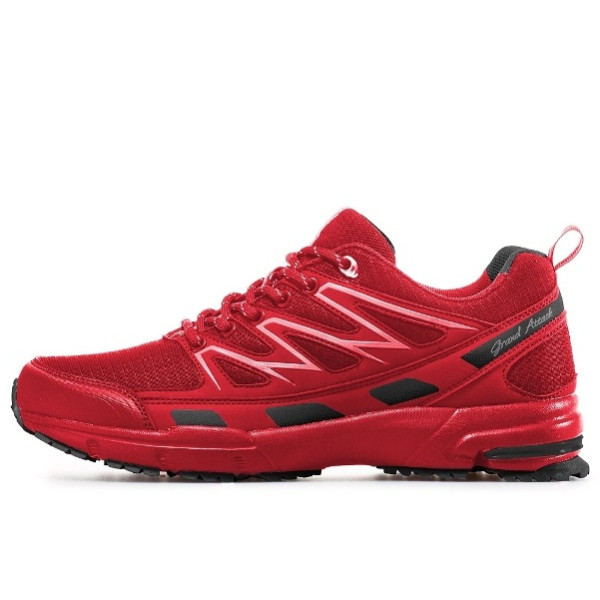 Червени мъжки маратонки, здрава еко-кожа - всекидневни обувки за есента и зимата N 100011442