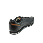 Черни мъжки маратонки, здрава еко-кожа - спортни обувки за пролетта и есента N 10009864
