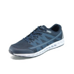 Сини мъжки маратонки, текстилна материя - спортни обувки за пролетта и лятото N 10009865