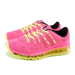 Розови дамски маратонки, текстилна материя - спортни обувки за пролетта и лятото N 100010051