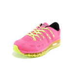 Розови дамски маратонки, текстилна материя - спортни обувки за пролетта и лятото N 100010051