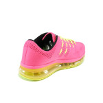Розови дамски маратонки, текстилна материя - спортни обувки за пролетта и лятото N 100010051