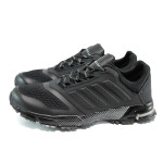 Черни мъжки маратонки, текстилна материя - спортни обувки за пролетта и лятото N 100010054