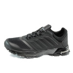 Черни мъжки маратонки, текстилна материя - спортни обувки за пролетта и лятото N 100010054