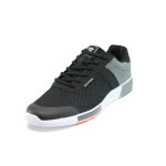Черни мъжки маратонки, текстилна материя - спортни обувки за пролетта и лятото N 100010060