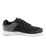 Черни мъжки маратонки, текстилна материя - спортни обувки за пролетта и лятото N 100010060