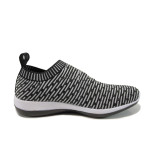 Черни дамски маратонки, текстилна материя - спортни обувки за пролетта и лятото N 100010069
