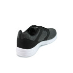 Черни мъжки маратонки, текстилна материя - спортни обувки за пролетта и лятото N 100010064