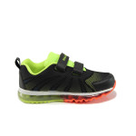 Черни детски маратонки, текстилна материя - спортни обувки за пролетта и лятото N 10001