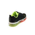 Черни детски маратонки, текстилна материя - спортни обувки за пролетта и лятото N 10001
