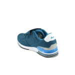 Светлосини детски маратонки, текстилна материя - спортни обувки за пролетта и лятото N 100010412