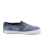 Сини детски кецове, текстилна материя - спортни обувки за пролетта и лятото N 100011222