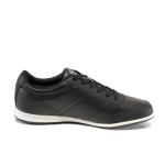 Черни мъжки маратонки, здрава еко-кожа - всекидневни обувки за есента и зимата N 100011402