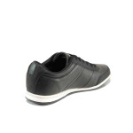Черни мъжки маратонки, здрава еко-кожа - всекидневни обувки за есента и зимата N 100011402
