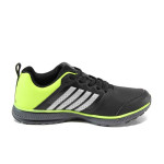 Черни дамски маратонки, здрава еко-кожа - всекидневни обувки за есента и зимата N 100011398