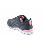 Розови дамски маратонки, здрава еко-кожа - всекидневни обувки за есента и зимата N 100011394