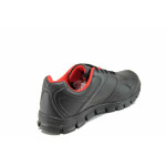 Черни мъжки маратонки, здрава еко-кожа - всекидневни обувки за есента и зимата N 100011399