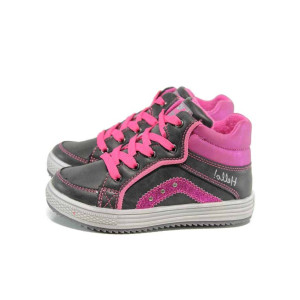 Черни детски кецове, здрава еко-кожа - спортни кецове за есента и зимата N 100011518