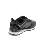 Черни дамски маратонки, здрава еко-кожа - всекидневни обувки за есента и зимата N 100011503