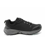 Черни мъжки маратонки, текстилна материя - всекидневни обувки за есента и зимата N 100011506