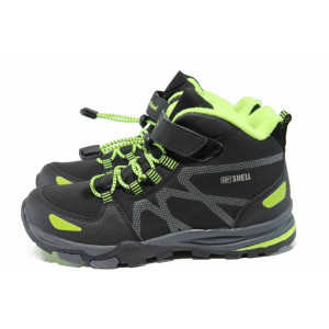 Черни детски обувки, здрава еко-кожа - всекидневни обувки за есента и зимата N 100011449