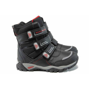 Черни детски ботушки, здрава еко-кожа - ежедневни обувки за есента и зимата N 100011774