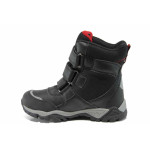 Черни юношески апрески, здрава еко-кожа - ежедневни обувки за есента и зимата N 100011777