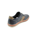 Сини анатомични мъжки обувки, естествена кожа - всекидневни обувки за пролетта и лятото N 10009964