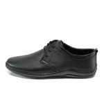Черни ежедневни мъжки обувки, естествена кожа - всекидневни обувки за пролетта и лятото N 10009933