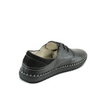 Черни ортопедични мъжки обувки, естествена кожа - всекидневни обувки за пролетта и лятото N 100010046