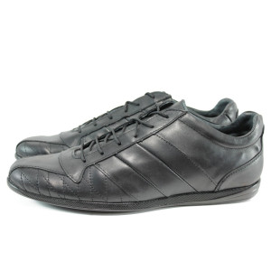 Черни мъжки спортни обувки, естествена кожа - всекидневни обувки за пролетта и есента N 100010206