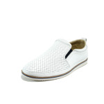 Бели анатомични мъжки обувки, естествена кожа - ежедневни обувки за пролетта и лятото N 100010468