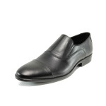 Черни анатомични официални мъжки обувки, естествена кожа - официални обувки за целогодишно ползване N 100010556