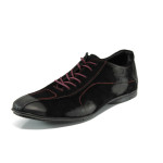Черни мъжки обувки, естествен набук - всекидневни обувки за целогодишно ползване N 100010643