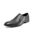 Черни анатомични мъжки обувки, естествена кожа - елегантни обувки за целогодишно ползване N 100010645