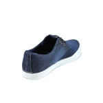 Сини мъжки обувки, текстилна материя - всекидневни обувки за пролетта и лятото N 100010797