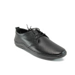 Черни анатомични мъжки обувки, естествена кожа - всекидневни обувки за пролетта и лятото N 100010811