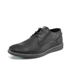 Черни анатомични мъжки обувки, естествена кожа - всекидневни обувки за есента и зимата N 100011311