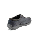 Сини анатомични мъжки обувки, естествена кожа - всекидневни обувки за есента и зимата N 100011308