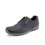 Сини мъжки обувки, естествена кожа - всекидневни обувки за есента и зимата N 100011314