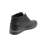 Черни мъжки боти, естествена кожа - всекидневни обувки за есента и зимата N 100011366