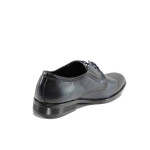 Сини анатомични мъжки обувки, естествена кожа - официални обувки за есента и зимата N 100011535
