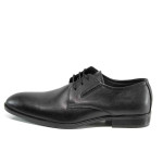 Черни анатомични мъжки обувки, естествена кожа - официални обувки за есента и зимата N 100011537