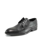 Черни анатомични мъжки обувки, естествена кожа - официални обувки за есента и зимата N 100011533